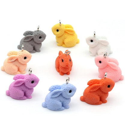 3D Bunny Resin Pen Charms