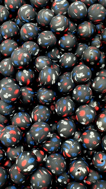 Perle imprimée BOOM de 15 mm 