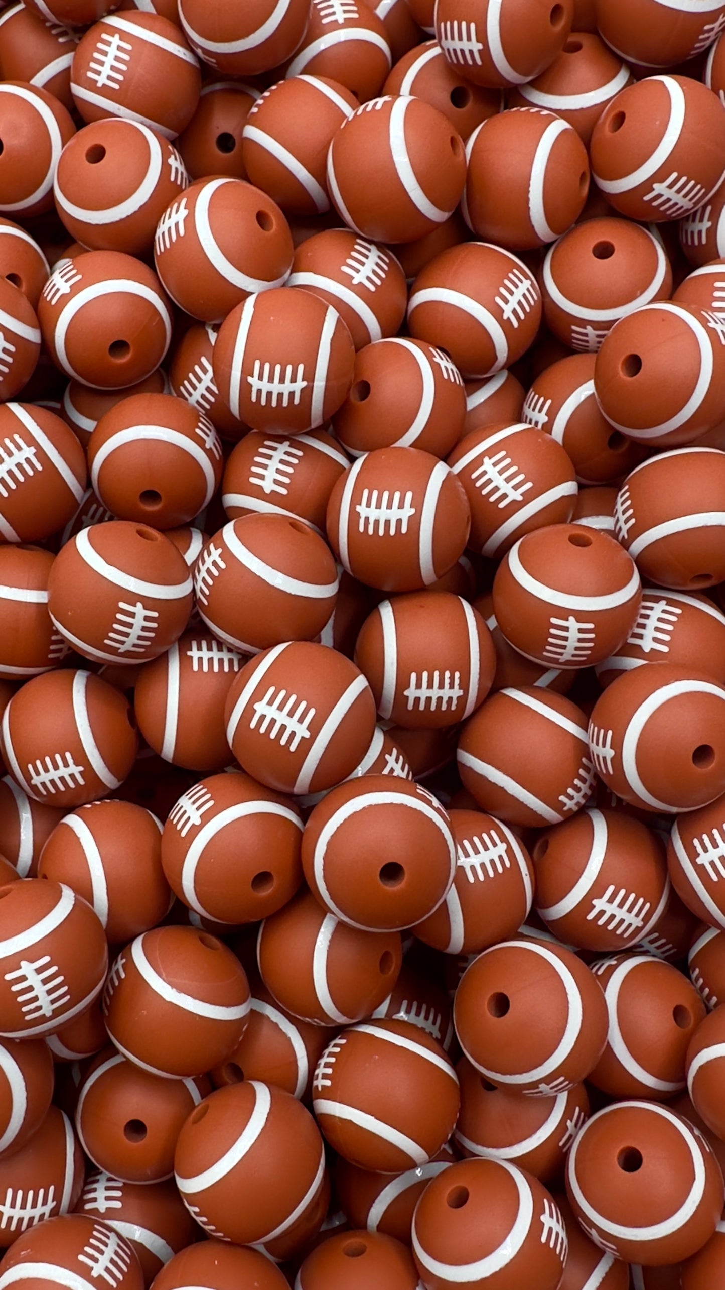 Perle de 15 mm imprimée football