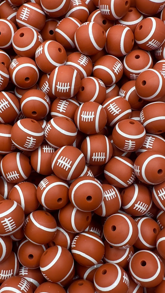 Football Printed 15mm Bead