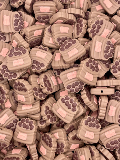 Coffee Bean Bag Focal Bead