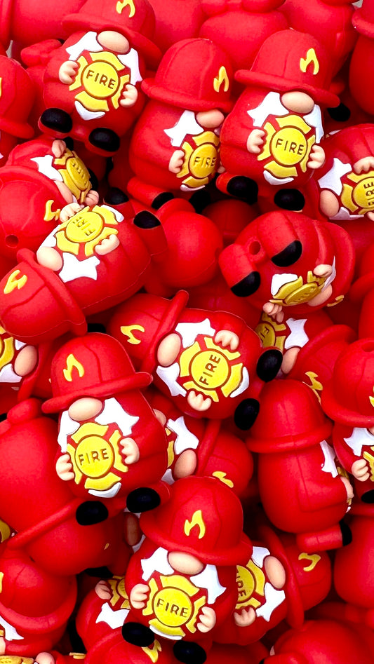 *** Coming Soon *** 3D Fireman Gnome Focal Bead