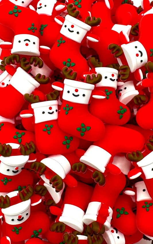 Rudolph's Stocking Focal Bead