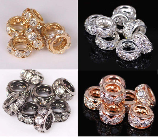 CHUNKY Rhinestone Jewel Spacers (Pack of 50)