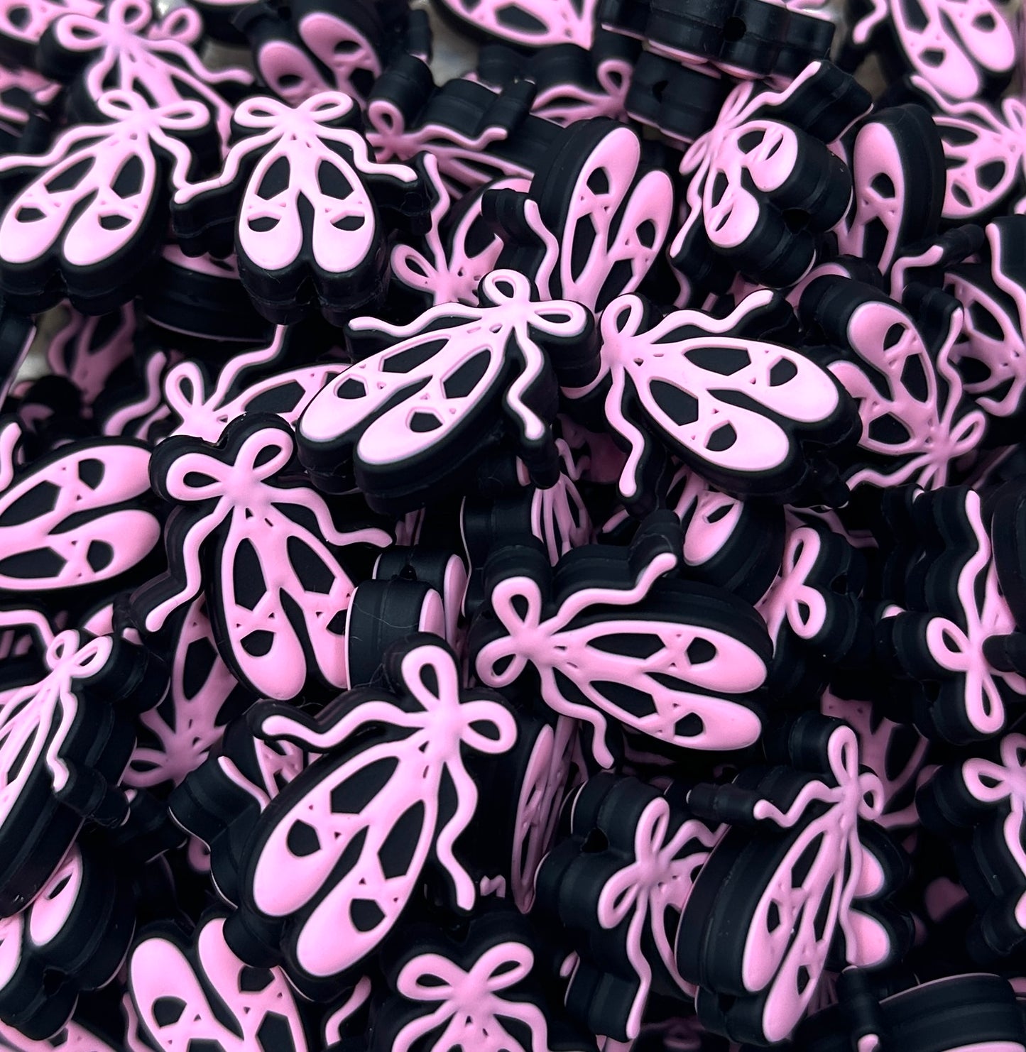 Pink Ballet Slippers Focal Bead