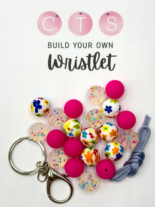 Kit porte-clés confettis rétro #74