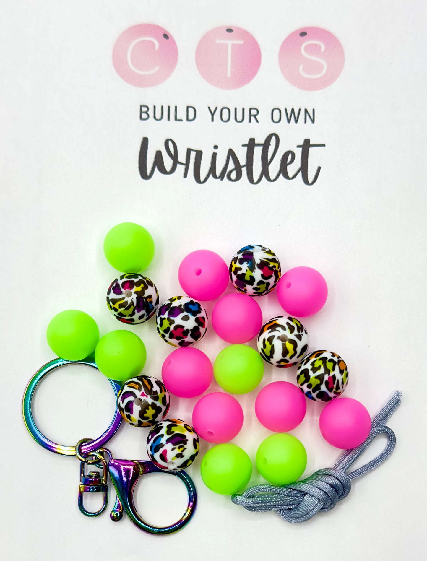 Colorful Leopard Wristlet Kit