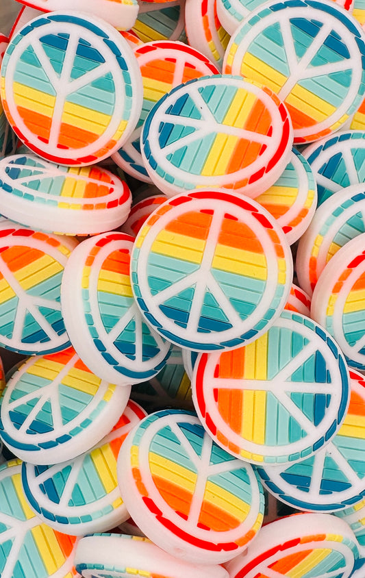 Peace Sign Focal Bead