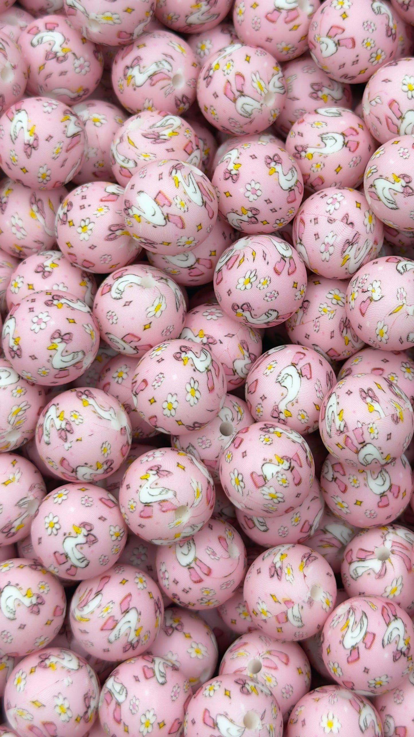 Silly Goose On The Loose Printed 15mm Bead