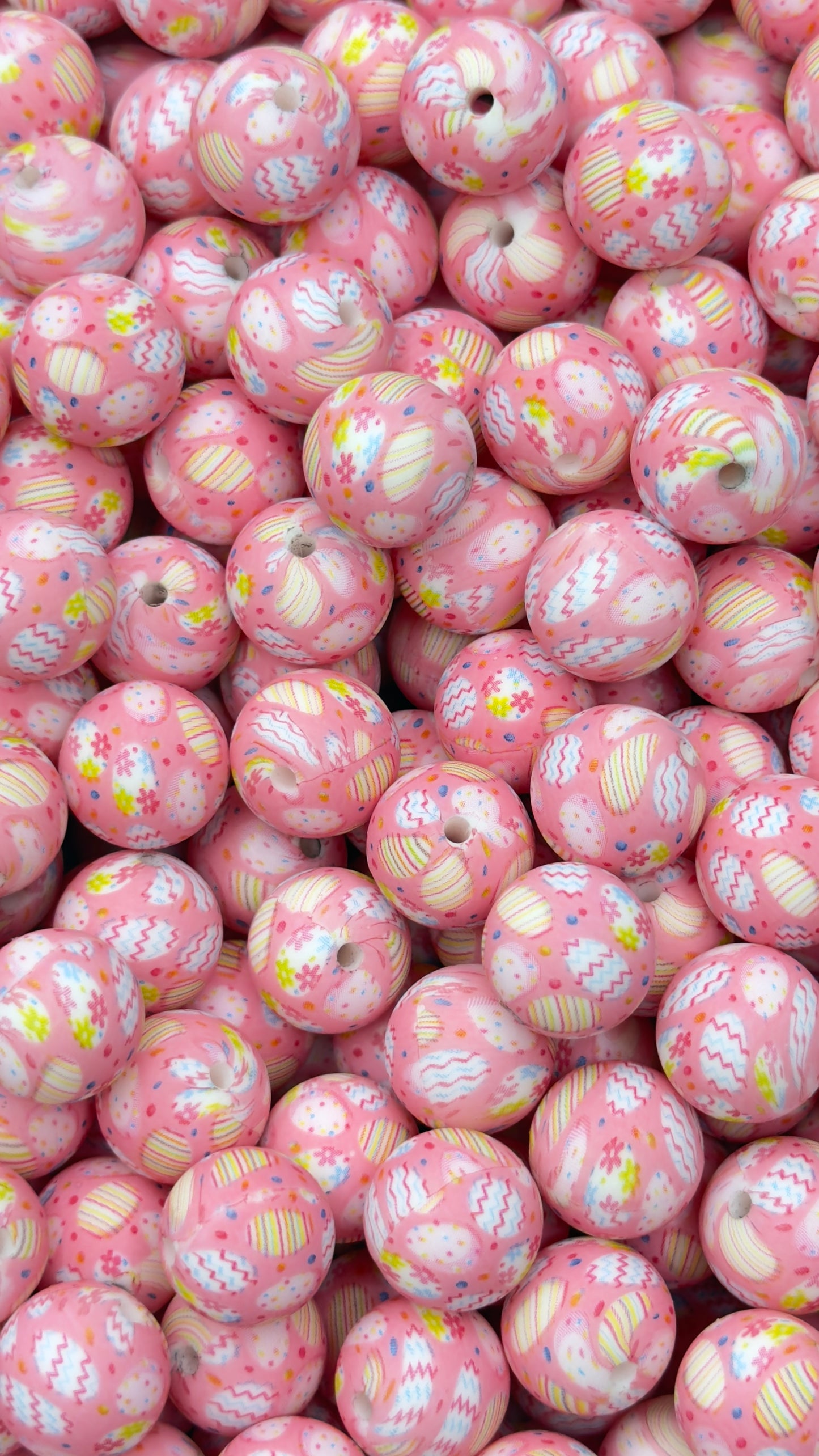 Sweet Spring Eggs Printed 15mm Bead