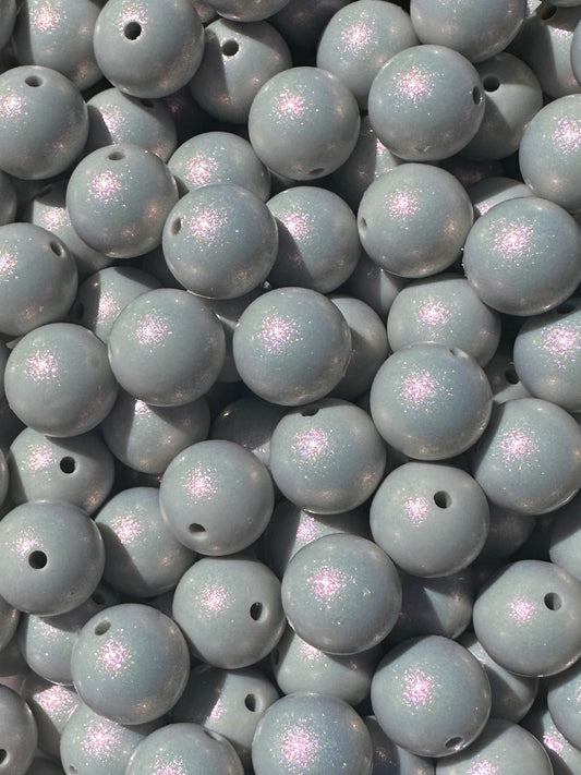 Perle Opale Gris Nuageux 15mm