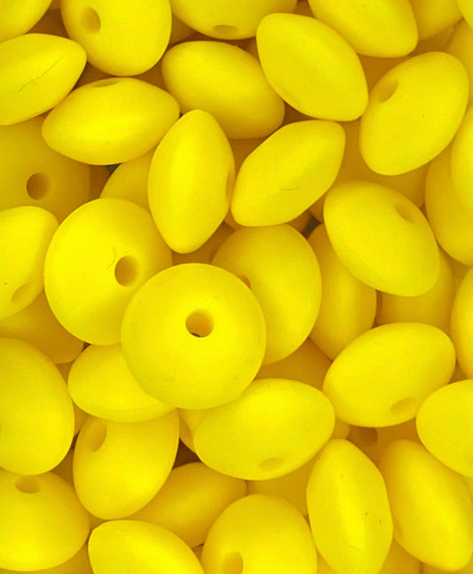 Bright Yellow 12mm Lentil-BULK 100 Count