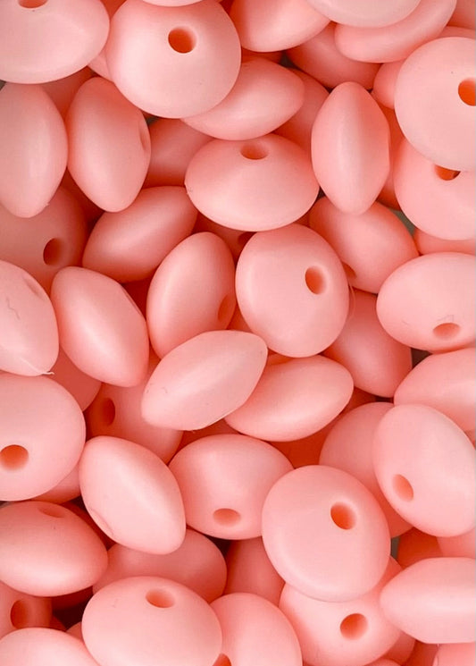 Rose Quartz 12mm Lentil-BULK 100 Count