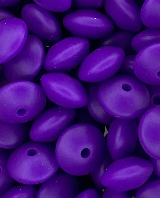 Deep Purple 12mm Lentil-BULK 100 Count