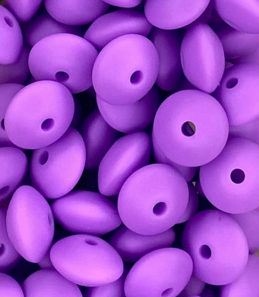 Purple 12mm Lentil-BULK 100 Count