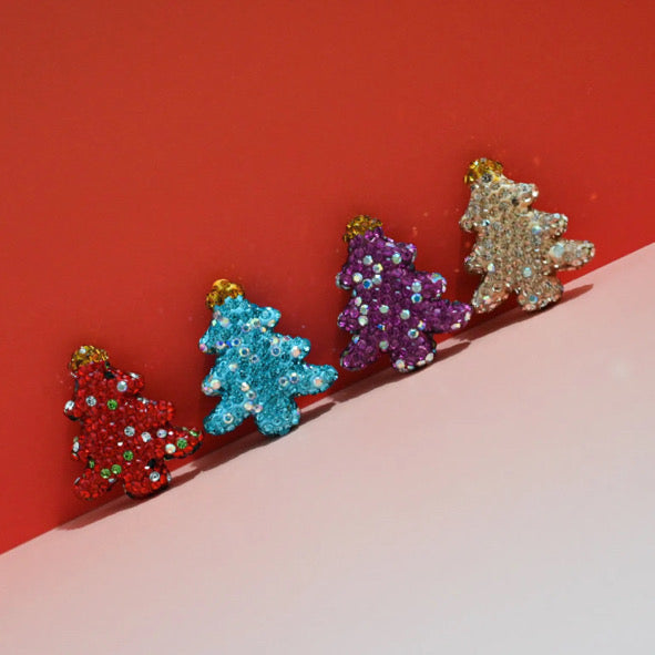 Acrylic Rhinestone Christmas Tree Beads