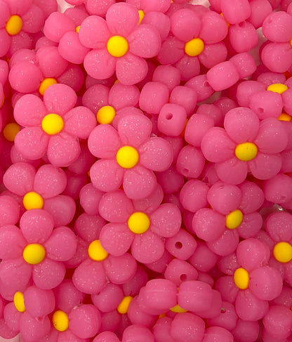 Perle focale de fleur gonflée