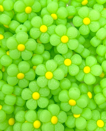 Perle focale de fleur gonflée