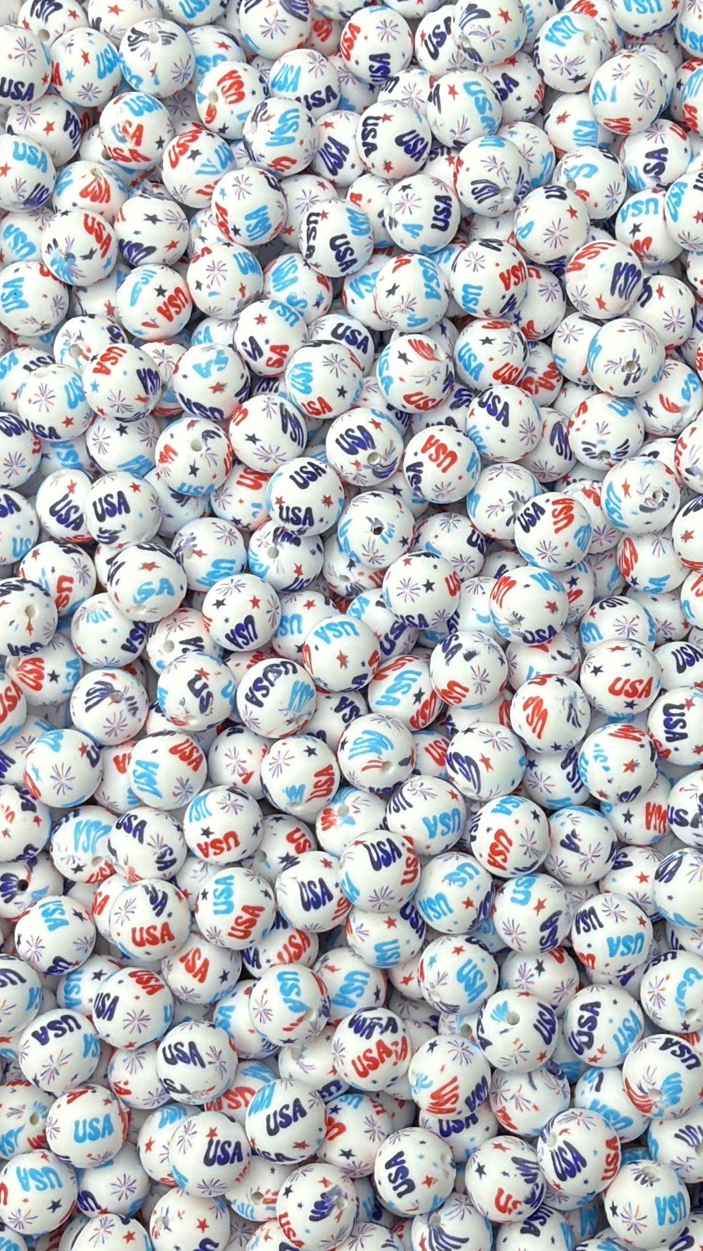 Party In The USA Printed 15mm Bead