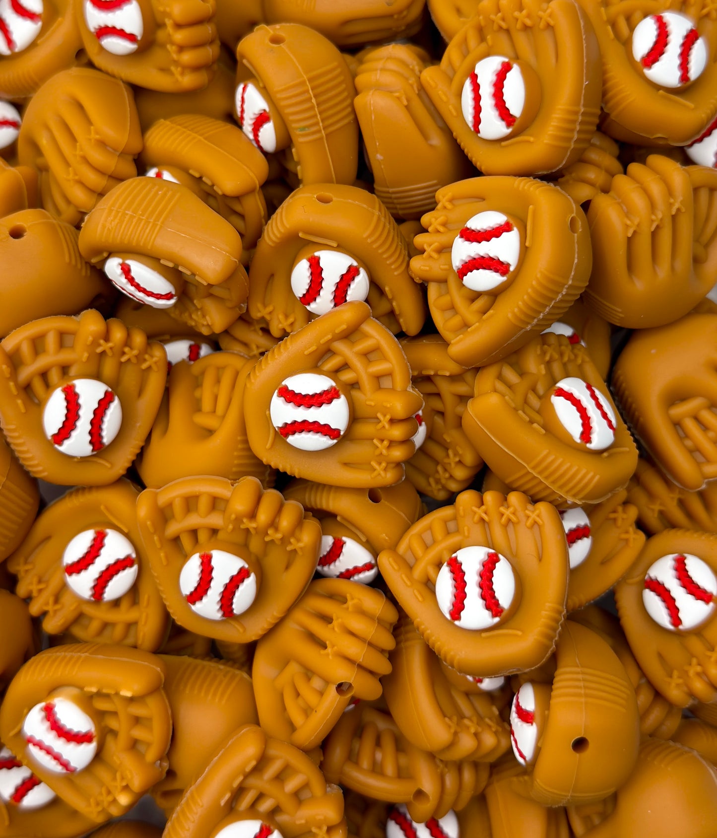 Catching Baseballs 3D Glove Focal Bead