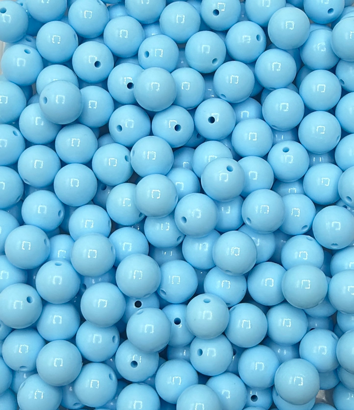 Light Blue Liquid 15mm Bead