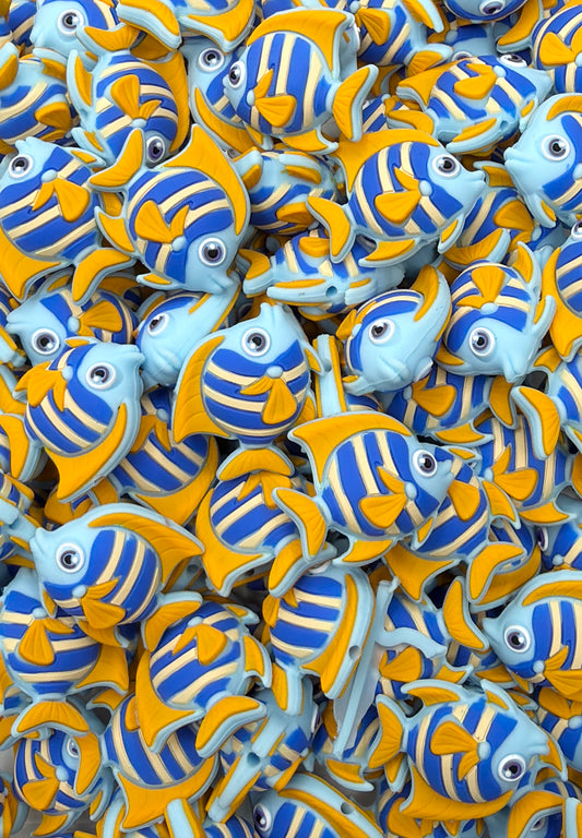 Blue & Yellow Tropical Fish Focal Bead