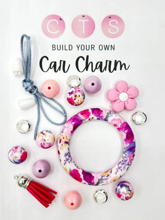 Puffy Flower Hanging Car Charm Kit