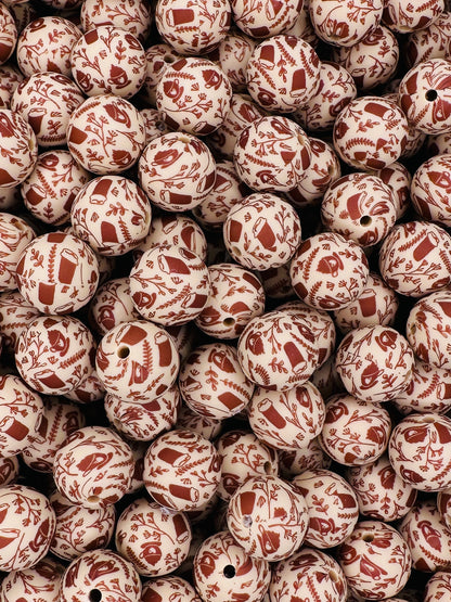Coffee (Boss Babe) 15mm Printed Bead