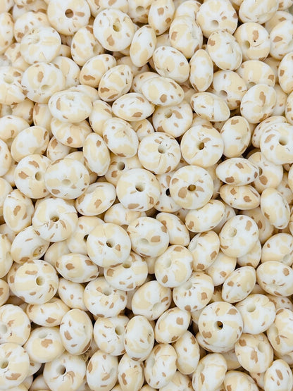 Luxe Leopard Custom Printed 12mm Lentil Bead