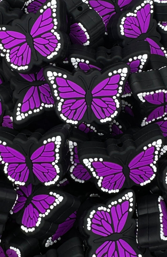Purple  Monarch Butterfly Focal Bead