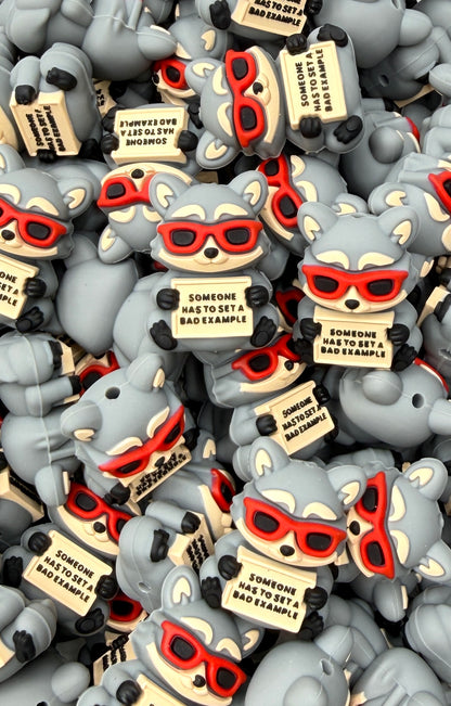 Bad Example Trash Panda Focal Bead
