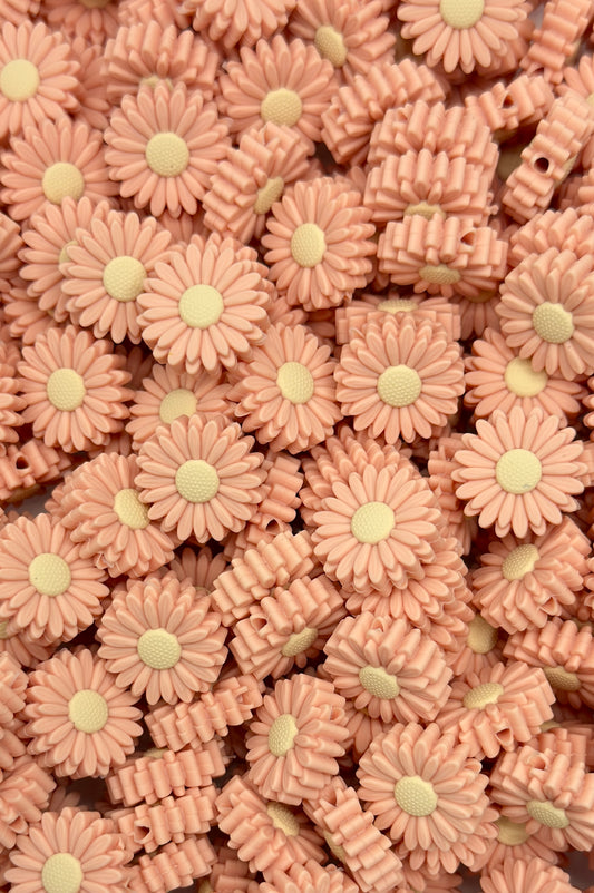 DISCONTINUED- Apricot Boho Flower Focal Bead