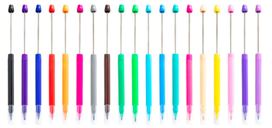 **Paquet de 14** Kit de stylos à perles imprimés des Fêtes