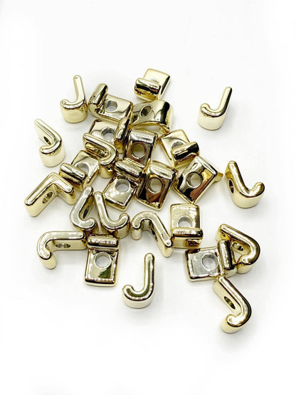 Perles de lettres blanches carrées horizontales de 12 mm 