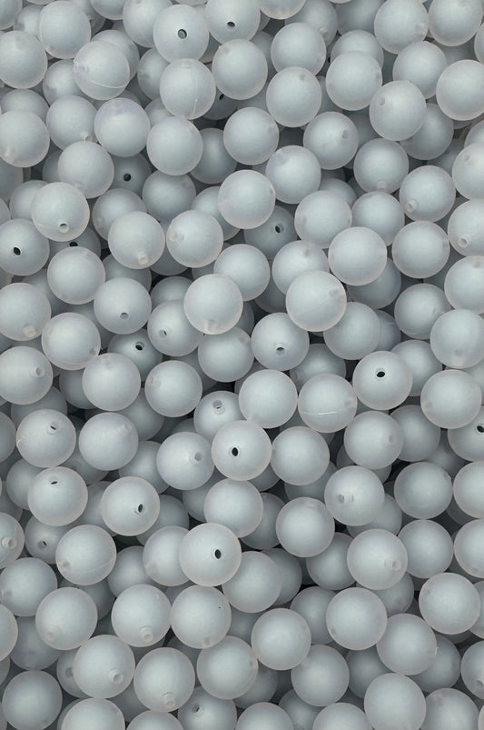 Slate Frosted 15mm Beads