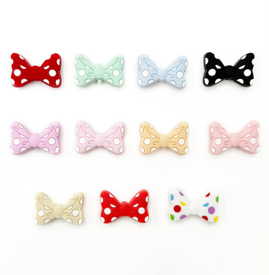 Polka Dot Bow Focal Bead