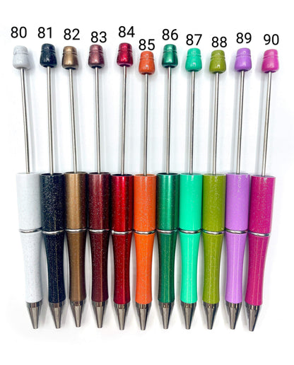 Sparkle Plastic Blank Beadable Pens