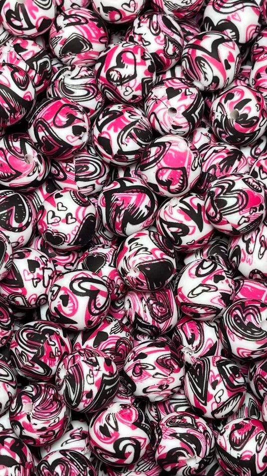 I Love You More Printed 15mm Bead