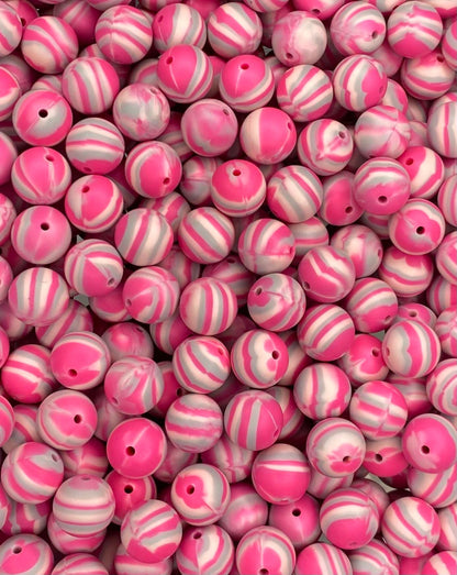 Pinky Pie Swirl 15mm Bead