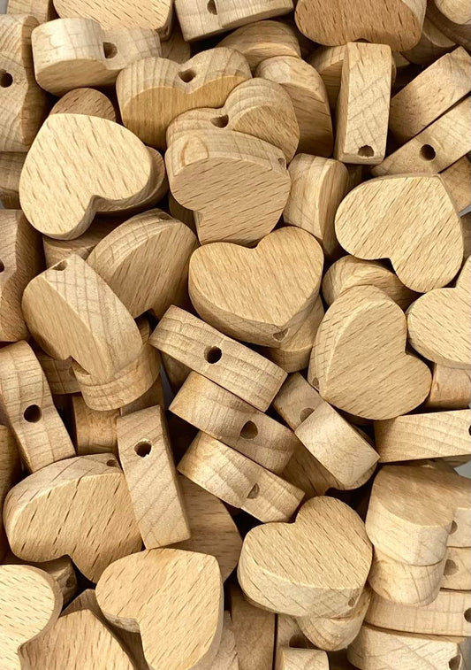 Wooden Heart Bead