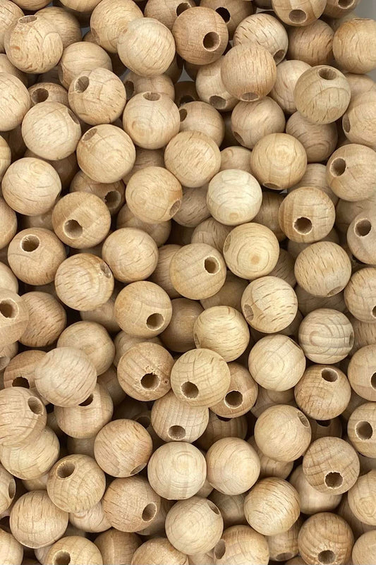 12mm Beech Wooden Round Beads