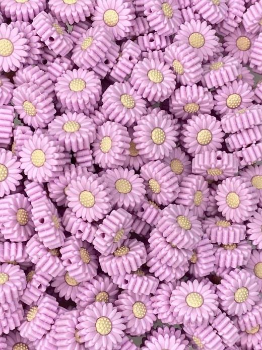 Lilac Boho Flower Focal Bead