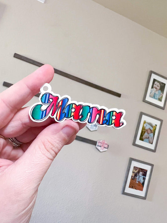 Serape Mama Key Tag