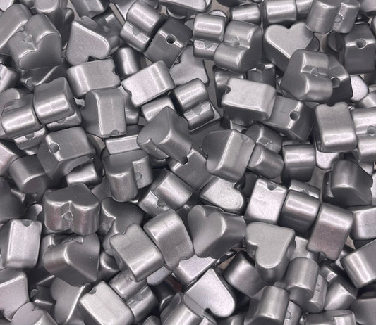 Metallic Mini Heart Focal Bead