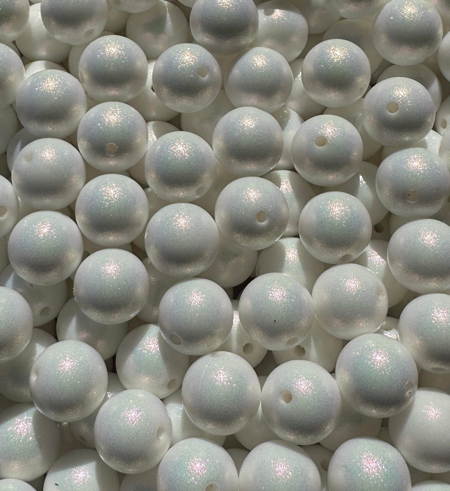 White Opal 15mm Bead