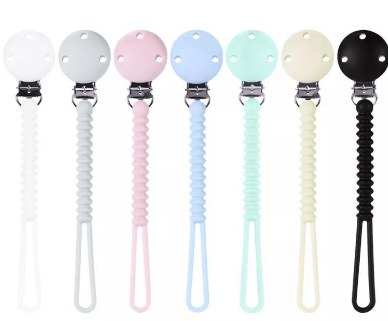 MYSTERY Solid Silicone Pacifier Clips