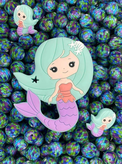 Enchanted Under the Sea Printed 15mm Bead