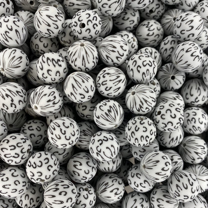 Perle imprimée Hoofbeats de 15 mm