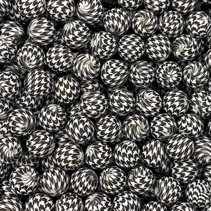 Création CTS : Perle de 15 mm imprimée pied-de-poule 