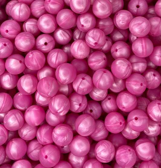 Hot Pink Pearl 15mm Bead S15-19